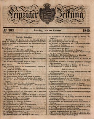 Leipziger Zeitung Dienstag 30. Oktober 1849