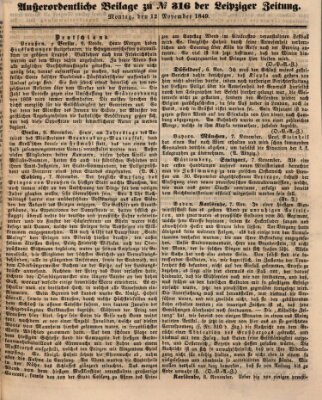 Leipziger Zeitung Montag 12. November 1849