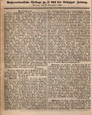 Leipziger Zeitung Montag 19. November 1849