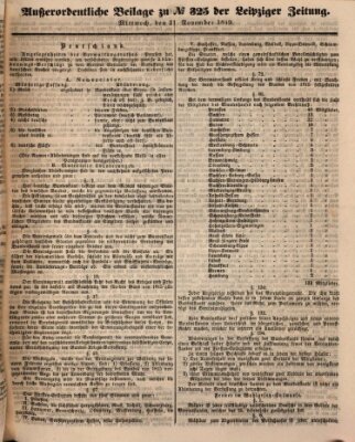 Leipziger Zeitung Mittwoch 21. November 1849