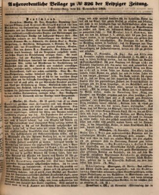 Leipziger Zeitung Donnerstag 22. November 1849