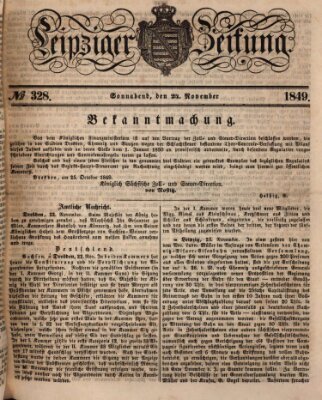 Leipziger Zeitung Samstag 24. November 1849