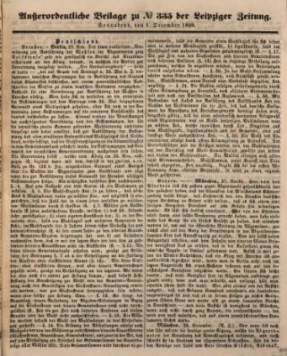 Leipziger Zeitung Samstag 1. Dezember 1849