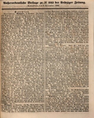 Leipziger Zeitung Samstag 8. Dezember 1849