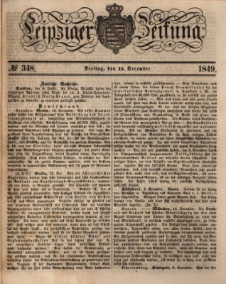 Leipziger Zeitung Freitag 14. Dezember 1849