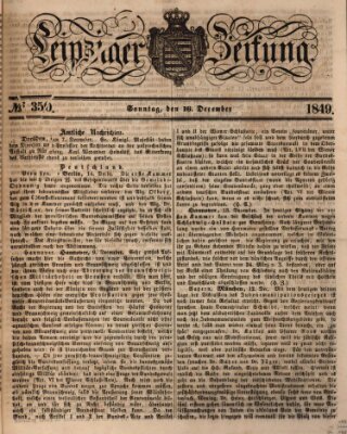 Leipziger Zeitung Sonntag 16. Dezember 1849