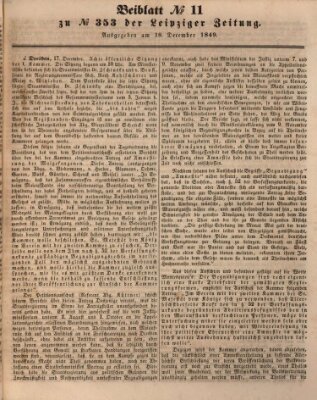 Leipziger Zeitung Dienstag 18. Dezember 1849