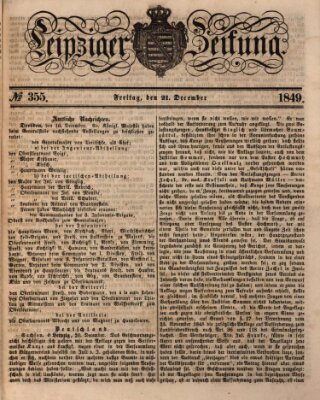 Leipziger Zeitung Freitag 21. Dezember 1849