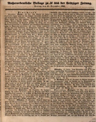 Leipziger Zeitung Freitag 21. Dezember 1849