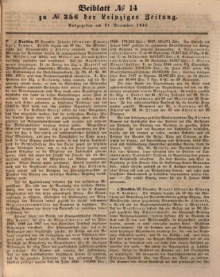 Leipziger Zeitung Freitag 21. Dezember 1849