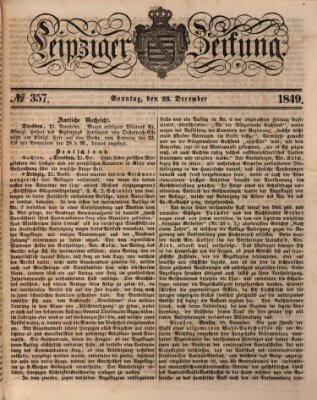 Leipziger Zeitung Sonntag 23. Dezember 1849