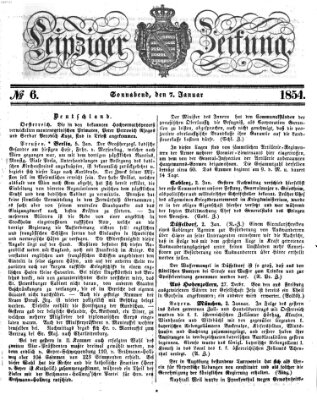 Leipziger Zeitung Samstag 7. Januar 1854