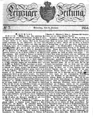 Leipziger Zeitung Sonntag 8. Januar 1854