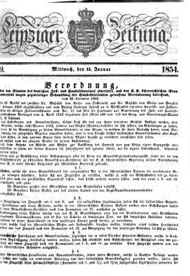 Leipziger Zeitung Mittwoch 11. Januar 1854