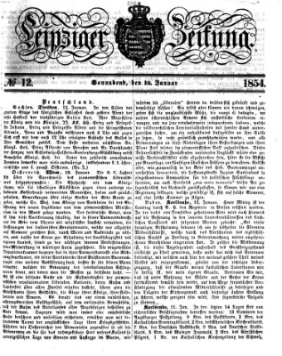 Leipziger Zeitung Samstag 14. Januar 1854