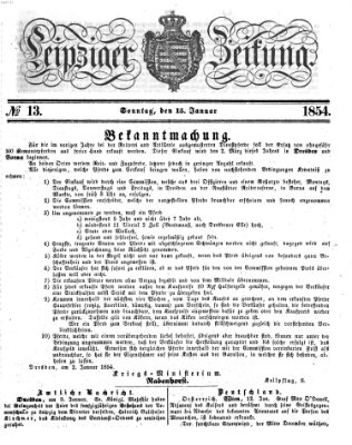 Leipziger Zeitung Sonntag 15. Januar 1854