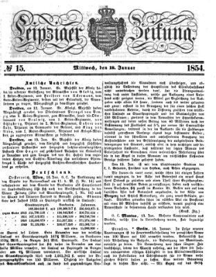 Leipziger Zeitung Mittwoch 18. Januar 1854