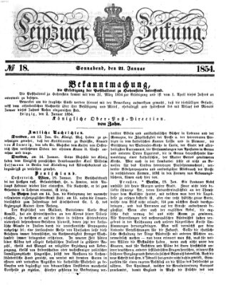 Leipziger Zeitung Samstag 21. Januar 1854