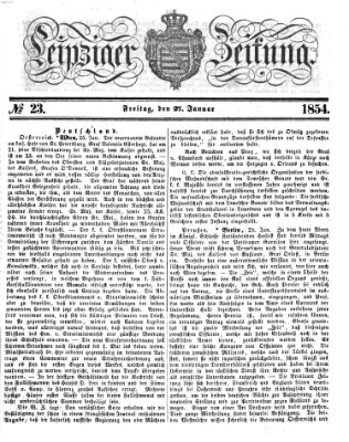 Leipziger Zeitung Freitag 27. Januar 1854