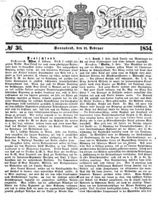 Leipziger Zeitung Samstag 11. Februar 1854