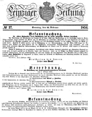 Leipziger Zeitung Sonntag 12. Februar 1854