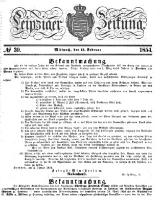 Leipziger Zeitung Mittwoch 15. Februar 1854