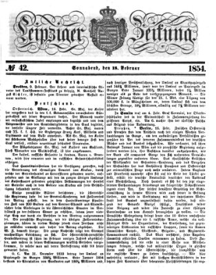 Leipziger Zeitung Samstag 18. Februar 1854