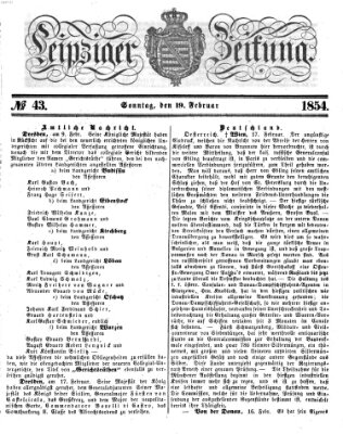 Leipziger Zeitung Sonntag 19. Februar 1854