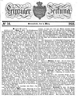 Leipziger Zeitung Samstag 4. März 1854