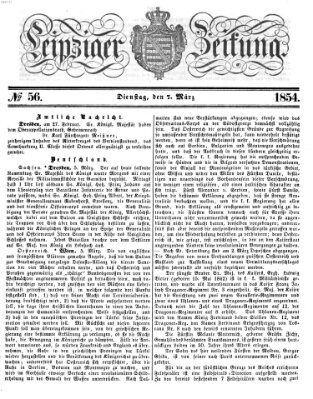 Leipziger Zeitung Dienstag 7. März 1854