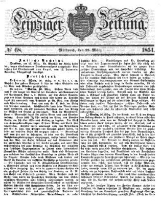 Leipziger Zeitung Mittwoch 22. März 1854