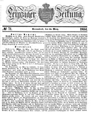 Leipziger Zeitung Samstag 25. März 1854