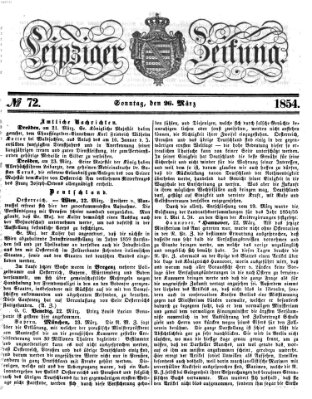 Leipziger Zeitung Sonntag 26. März 1854