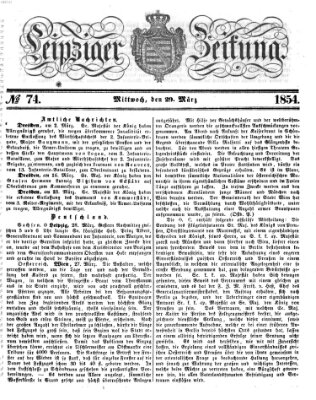 Leipziger Zeitung Mittwoch 29. März 1854