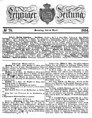 Leipziger Zeitung Sonntag 2. April 1854