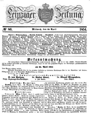 Leipziger Zeitung Mittwoch 12. April 1854