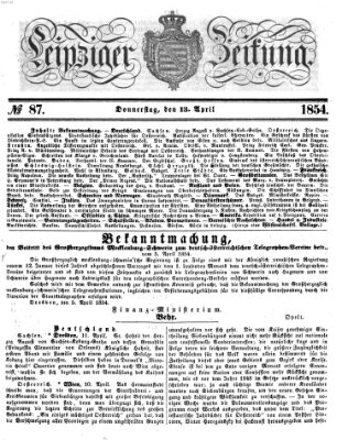 Leipziger Zeitung Donnerstag 13. April 1854