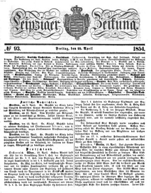 Leipziger Zeitung Freitag 21. April 1854