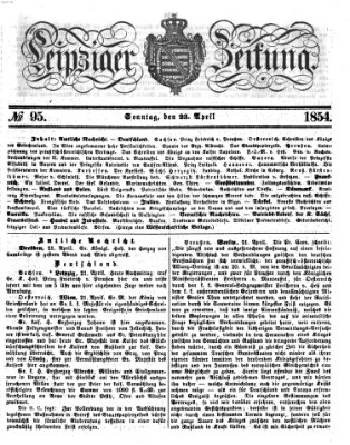 Leipziger Zeitung Sonntag 23. April 1854