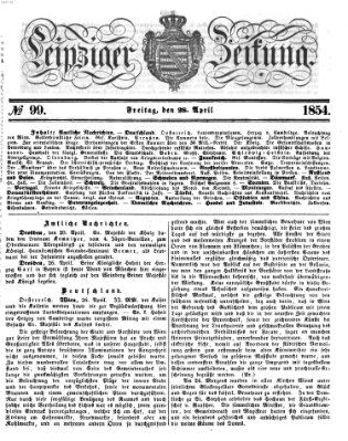 Leipziger Zeitung Freitag 28. April 1854