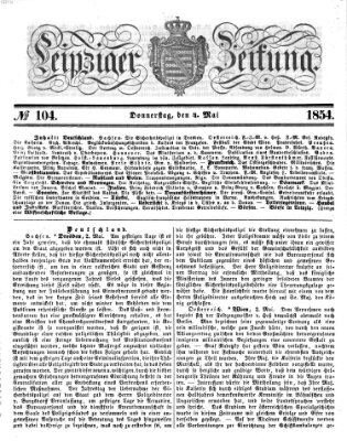 Leipziger Zeitung Donnerstag 4. Mai 1854