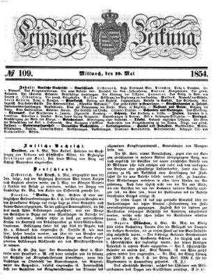 Leipziger Zeitung Mittwoch 10. Mai 1854