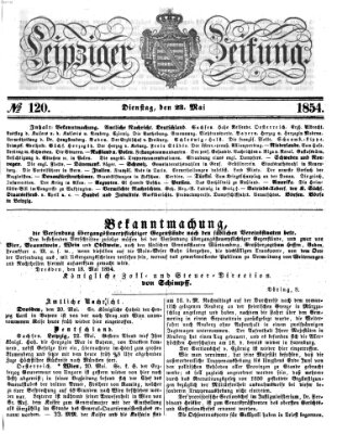 Leipziger Zeitung Dienstag 23. Mai 1854