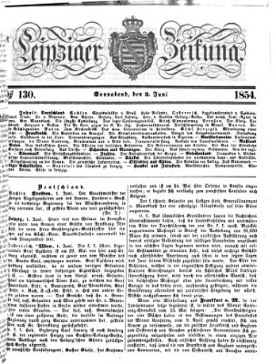 Leipziger Zeitung Samstag 3. Juni 1854