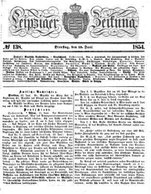 Leipziger Zeitung Dienstag 13. Juni 1854