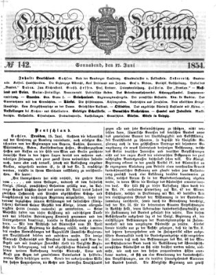 Leipziger Zeitung Samstag 17. Juni 1854