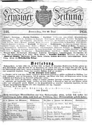 Leipziger Zeitung Donnerstag 22. Juni 1854