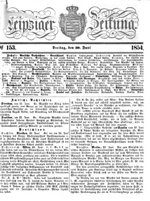 Leipziger Zeitung Freitag 30. Juni 1854