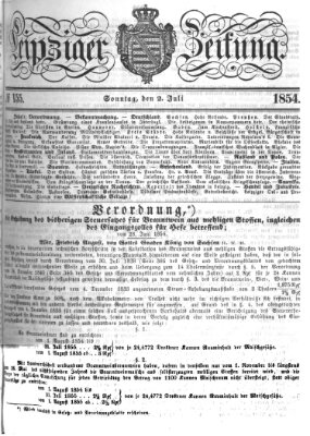 Leipziger Zeitung Sonntag 2. Juli 1854