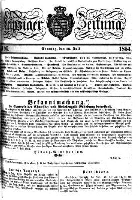 Leipziger Zeitung Sonntag 16. Juli 1854